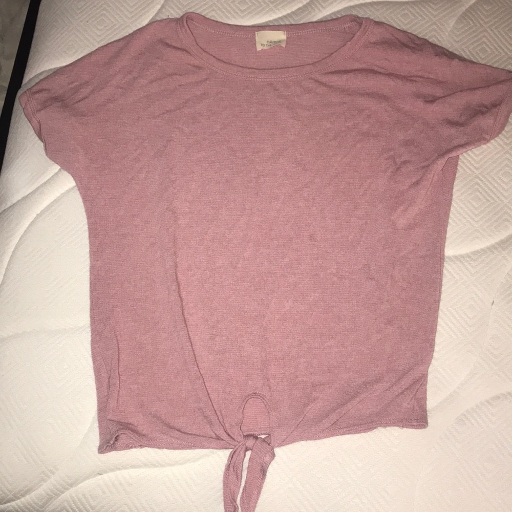Softest tie front blouse